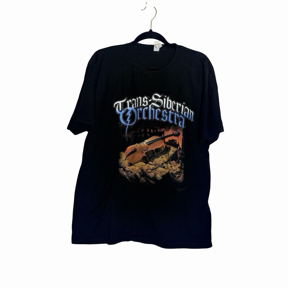 Trans-Siberian Orchestra T-Shirt XL 2021 Winter Tour Faded Black Short Sleeve